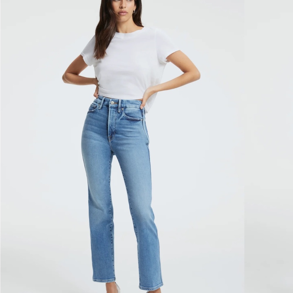 New with Tags Good American Cropped Straight jeans size 28/6